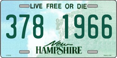 NH license plate 3781966