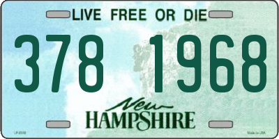 NH license plate 3781968