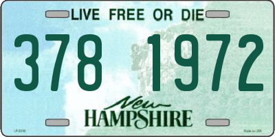 NH license plate 3781972