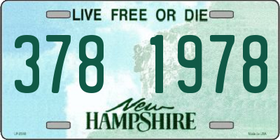 NH license plate 3781978