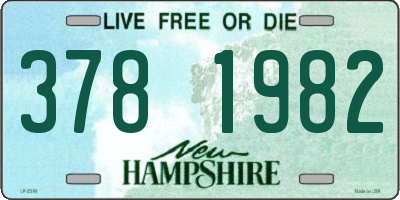 NH license plate 3781982