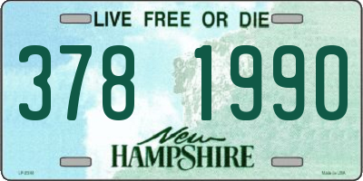 NH license plate 3781990