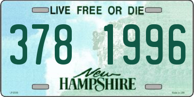 NH license plate 3781996