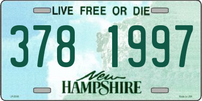 NH license plate 3781997