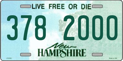 NH license plate 3782000