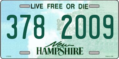 NH license plate 3782009