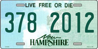 NH license plate 3782012