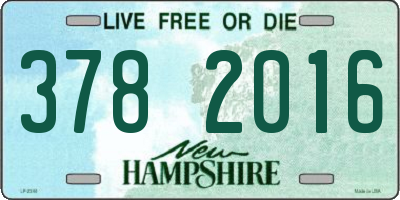 NH license plate 3782016