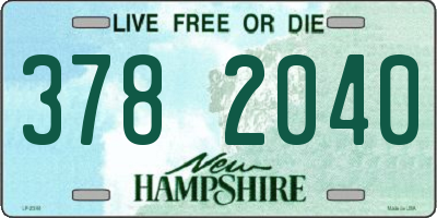 NH license plate 3782040