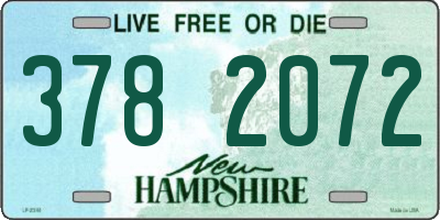 NH license plate 3782072