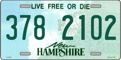 NH license plate 3782102
