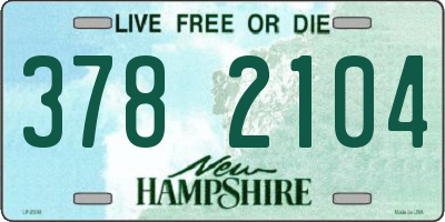 NH license plate 3782104