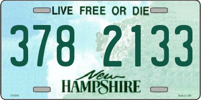 NH license plate 3782133