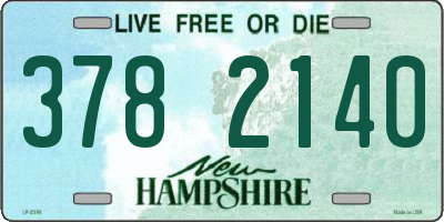 NH license plate 3782140
