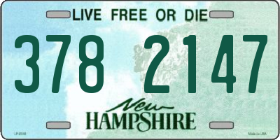 NH license plate 3782147