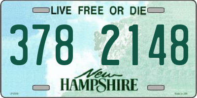 NH license plate 3782148