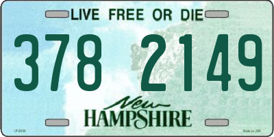 NH license plate 3782149