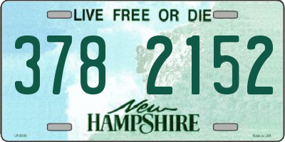 NH license plate 3782152