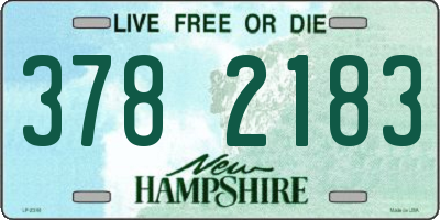 NH license plate 3782183