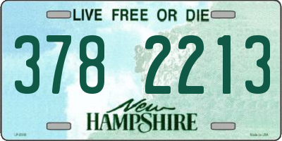 NH license plate 3782213
