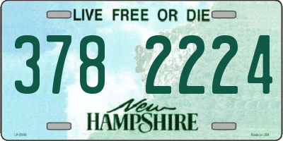 NH license plate 3782224