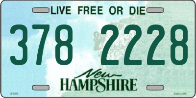 NH license plate 3782228