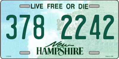 NH license plate 3782242
