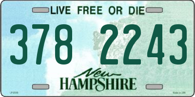 NH license plate 3782243