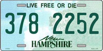 NH license plate 3782252