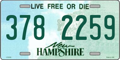 NH license plate 3782259