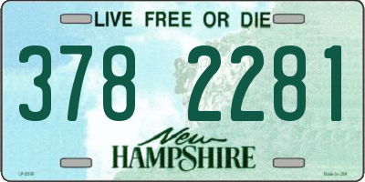 NH license plate 3782281