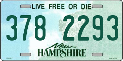 NH license plate 3782293