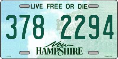 NH license plate 3782294