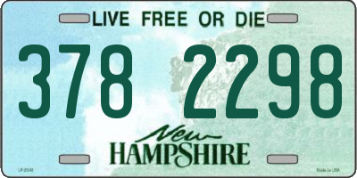 NH license plate 3782298