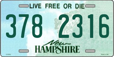 NH license plate 3782316
