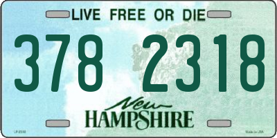 NH license plate 3782318