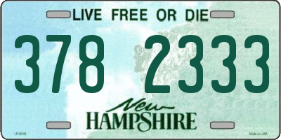NH license plate 3782333