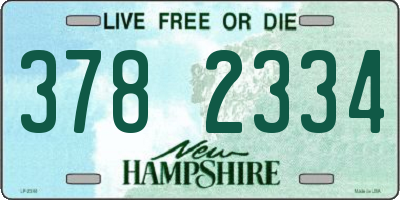 NH license plate 3782334
