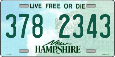 NH license plate 3782343