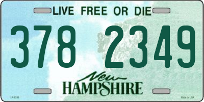 NH license plate 3782349