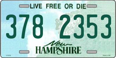 NH license plate 3782353