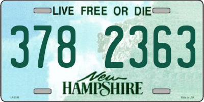 NH license plate 3782363