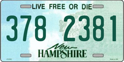 NH license plate 3782381