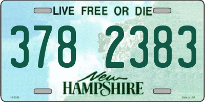 NH license plate 3782383