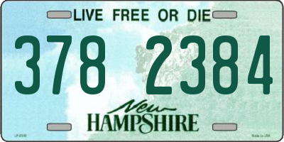 NH license plate 3782384