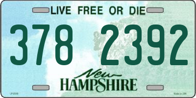 NH license plate 3782392