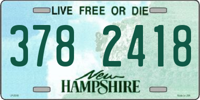 NH license plate 3782418