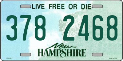 NH license plate 3782468