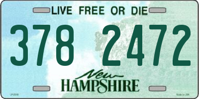 NH license plate 3782472
