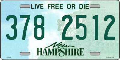 NH license plate 3782512